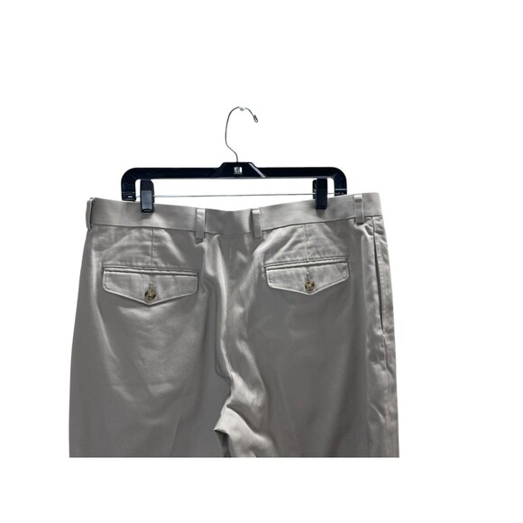 LL Bean Pants Size 36 x 29 Men's Beige Chino 100% Cotton Tapered Leg - Picture 4 of 6